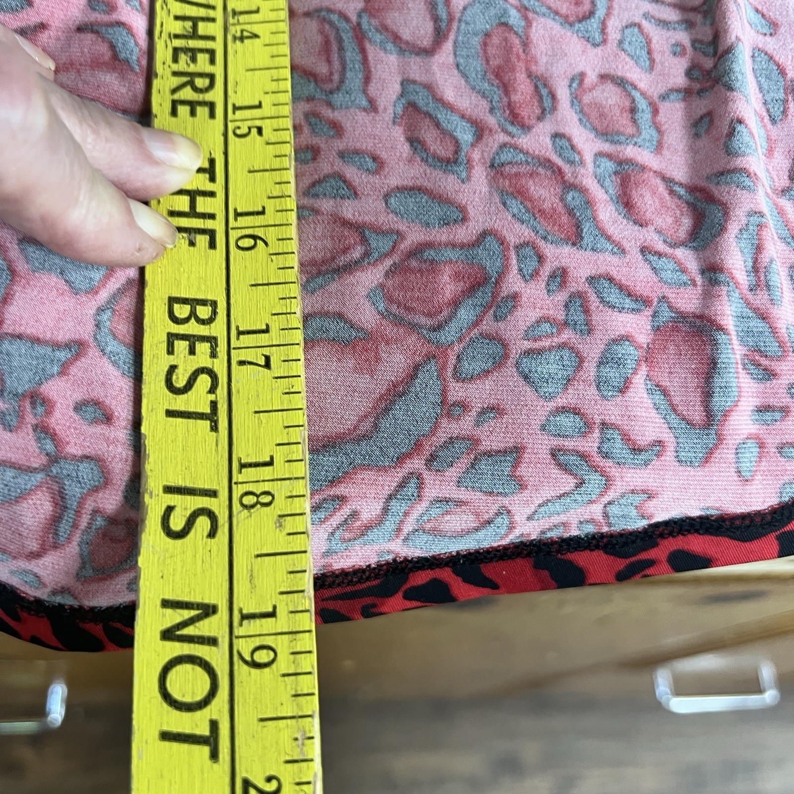 IMAN XL Red Black Leopard Animal Print High Low Maxi Faux Wrap Dress Exotic NWT