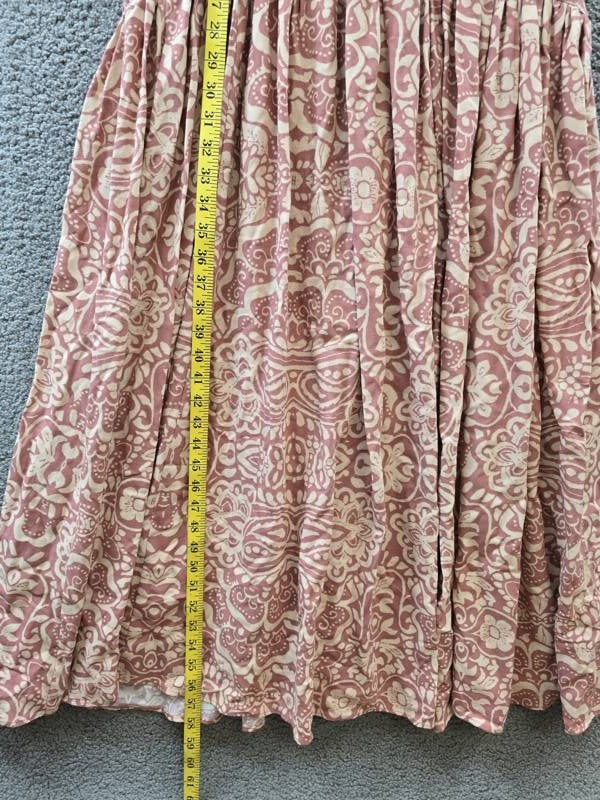 CeCe Linen Blend Sleeveless High-Low Maxi Dress Women’s S Mocha Back Zip Closure