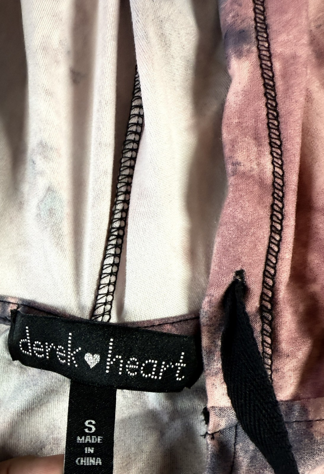 Derek Heart Tie Dye Multicolor Size S Soft Hippie Above The Knee Hoodie Dress