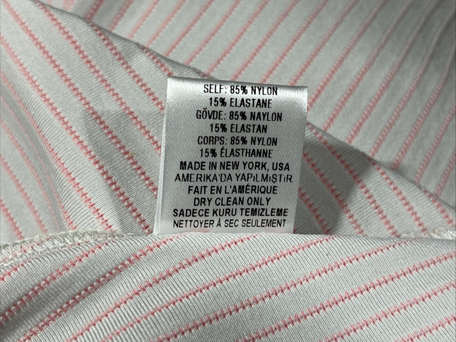 Opening Ceremony Larson Coral White Striped Fit & Flare A-Line Mini Dress US 4