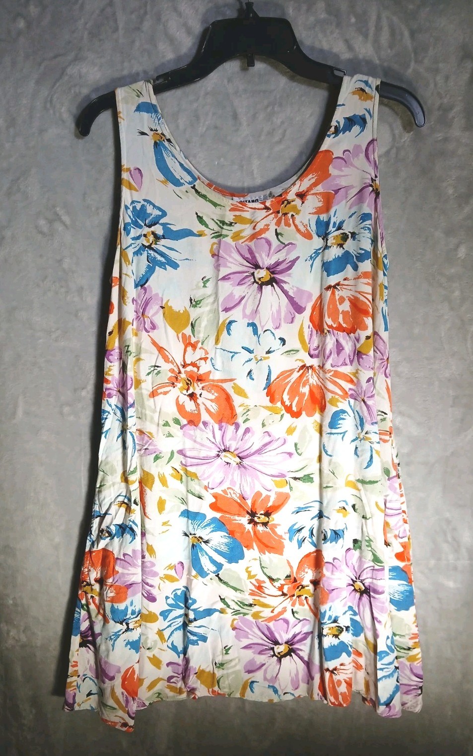 Gitano Vtg Pocket Dress Womens M Multicolor Floral Sleeveless Knee Length