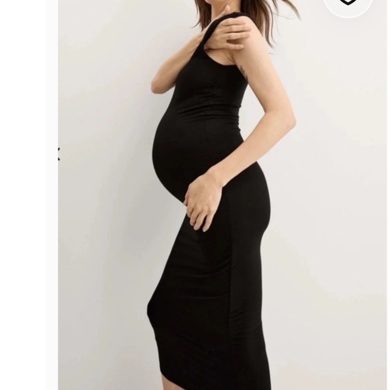 HATCH Joelle Knit Dress Black Ribbed V-Neck Spaghetti Strap Midi Size 3 NEW