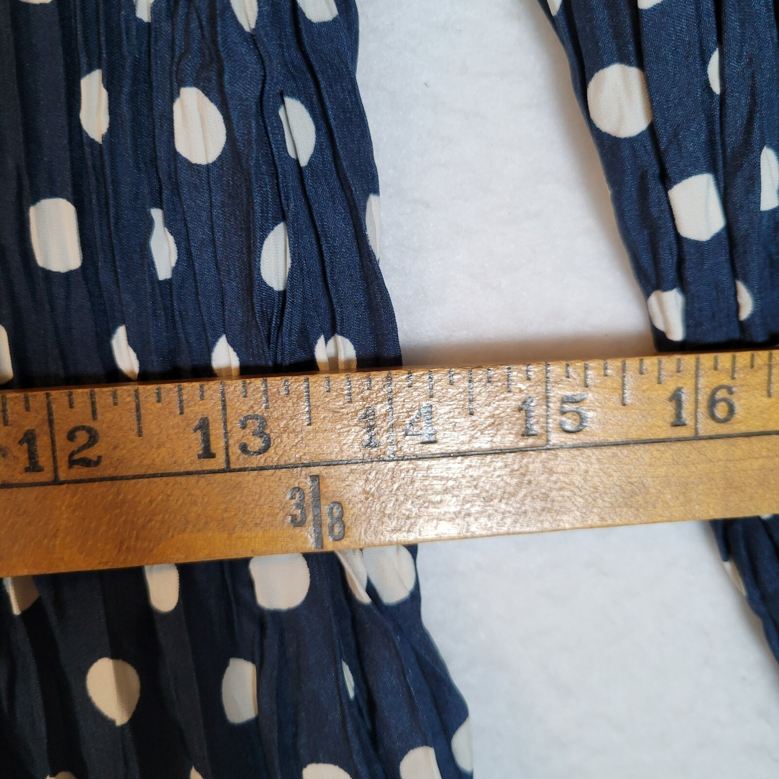 Alquema Womens Smash Pocket Crinkle Midi Dress Size 1 Blue Polka Dot Retro
