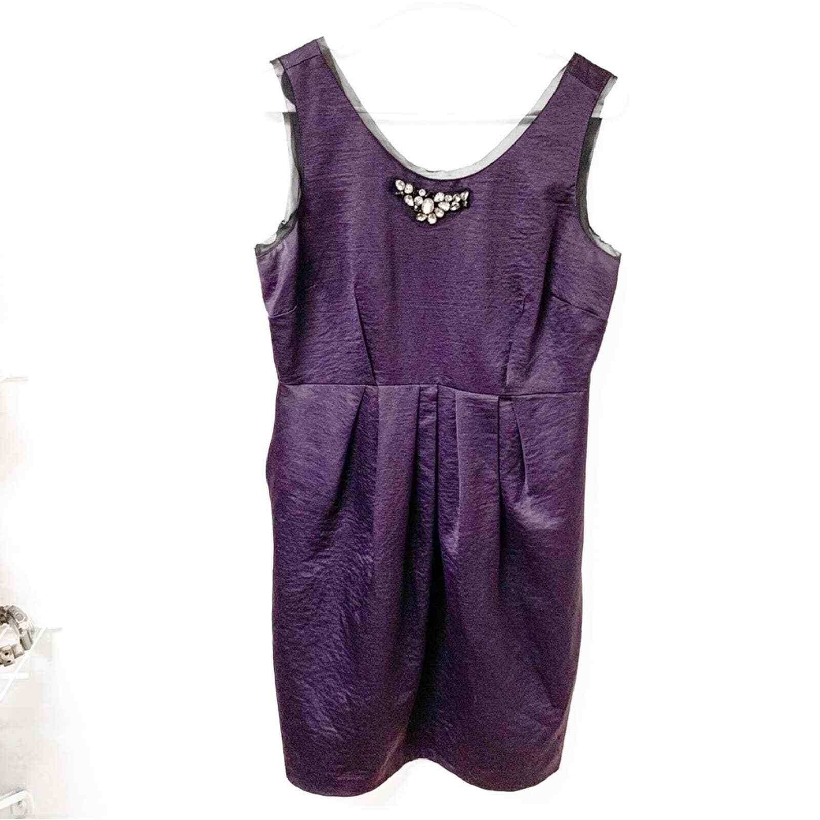 Simply Vera Vera Wang Purple Sheath Cocktail Dress Size 10