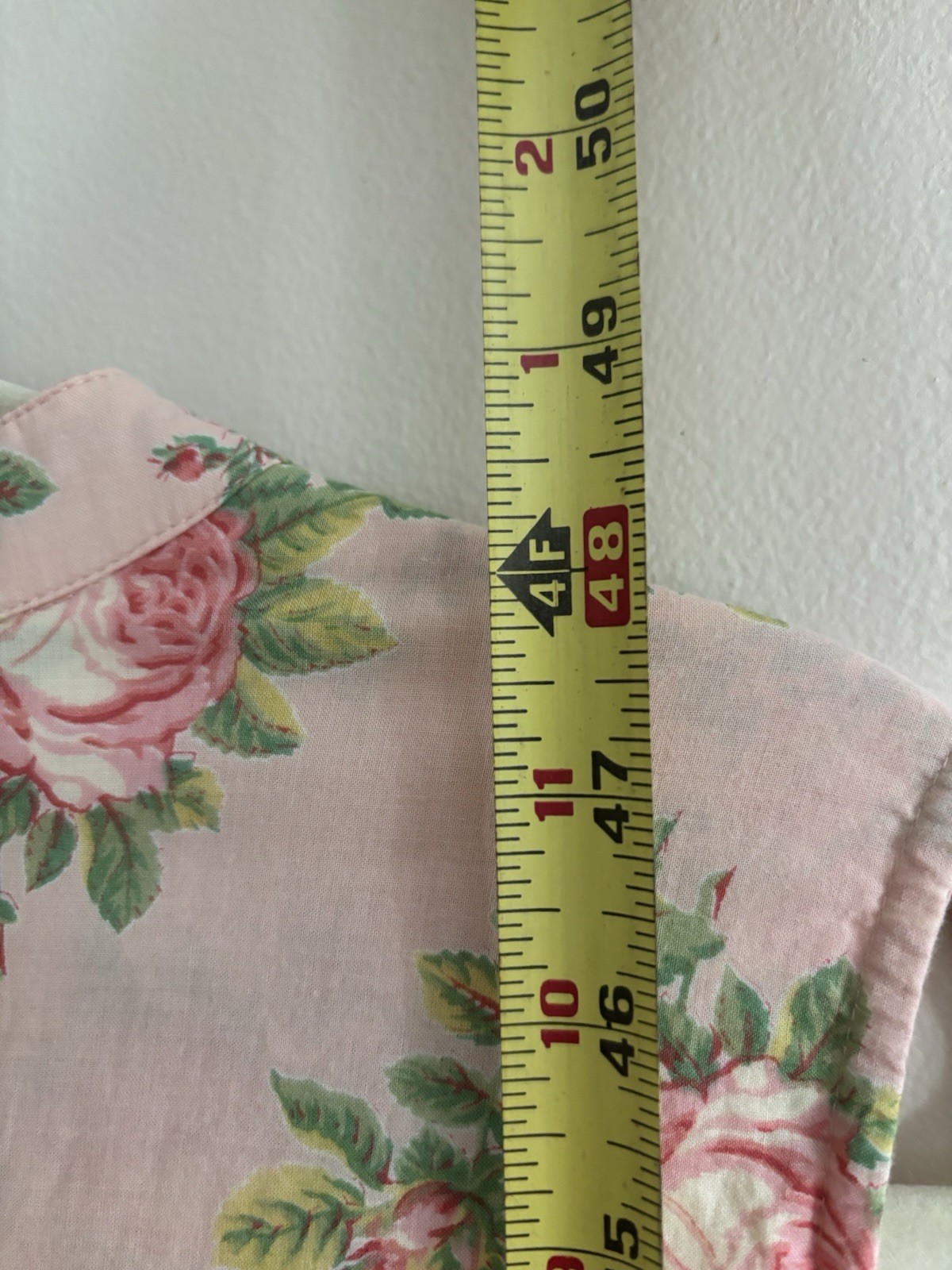 April Cornell Genevieve Hostess Maxi Dress Pink Cottage Roses Large Sleeveless