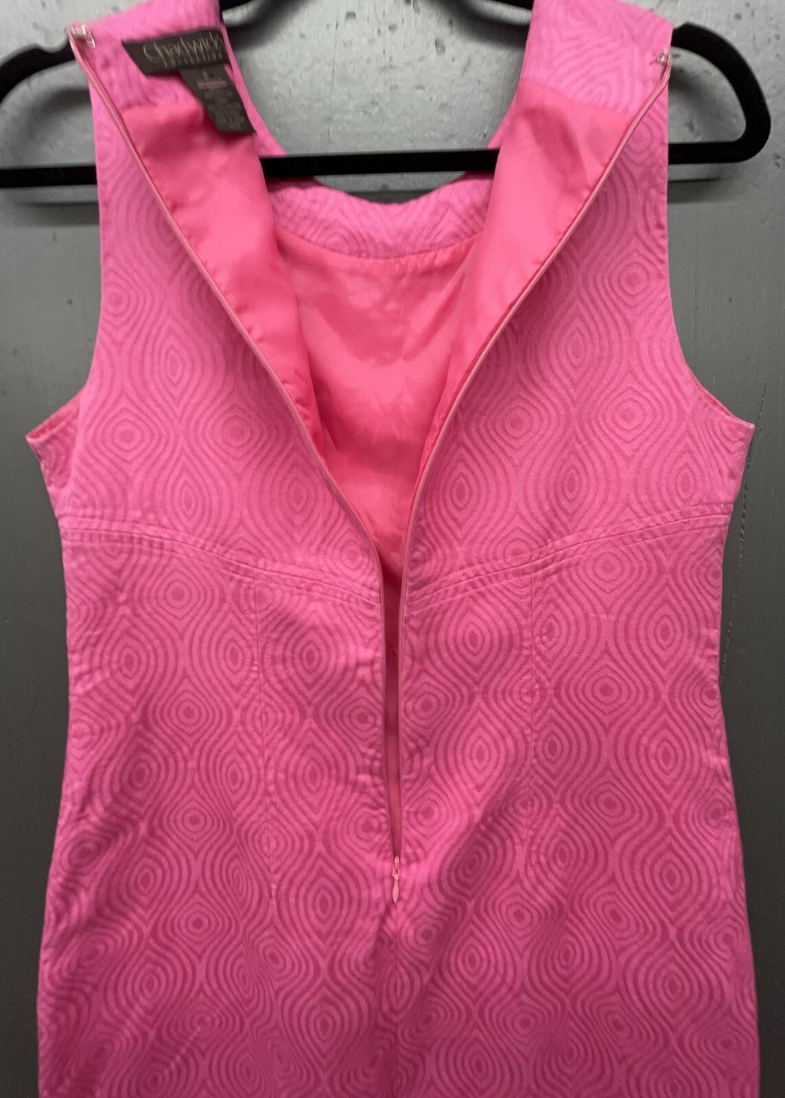 Chadwicks Dress 8 Pink Sleeveless Beaded Embellished Preppy Coastal Vacation