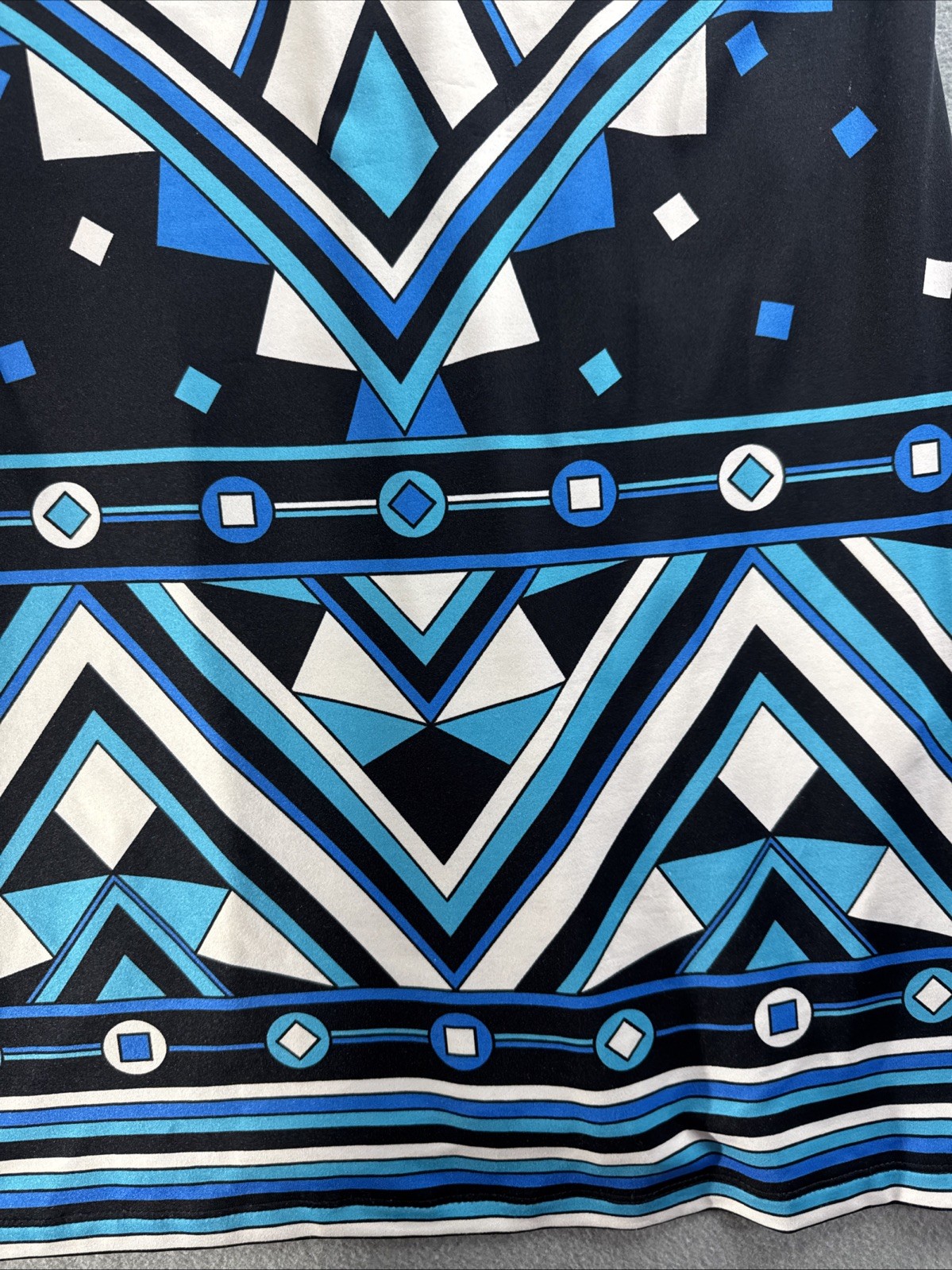 JB By Julie Brown Mod Bold Geometric Mini Dress 3/4 Sleeve Womens Size S