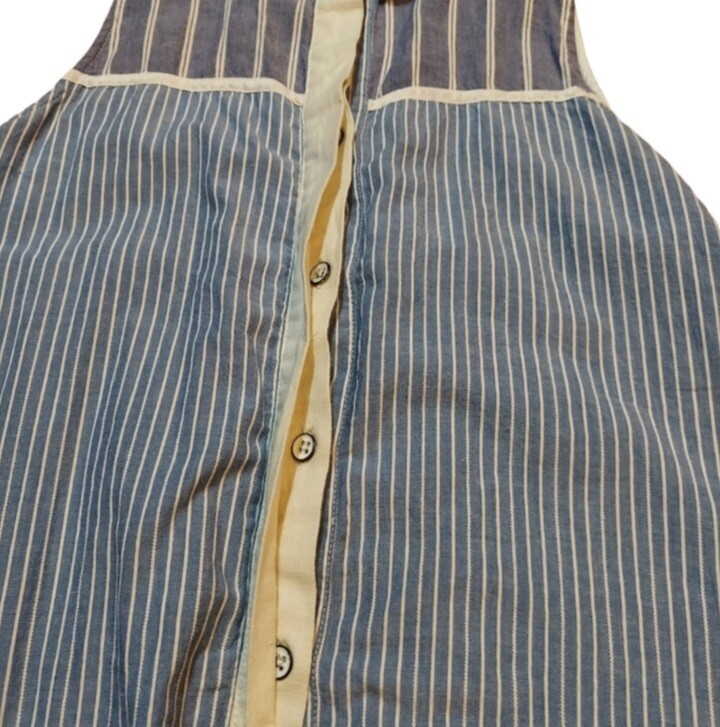 Rag & Bone Sleeveless Hidden Button Striped Shirt Dress With Pockets Size XS