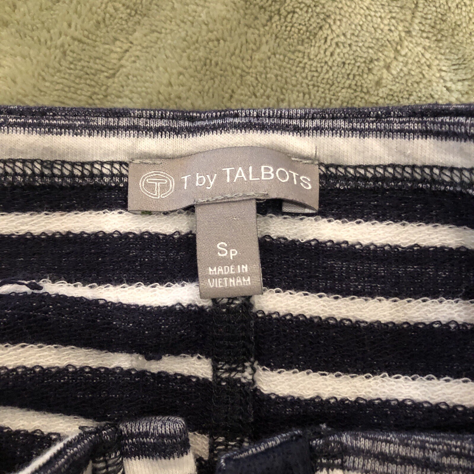 T by TALBOTS Small Multicolor Stripe Shift Dress Sleeveless Cotton Blend Pockets