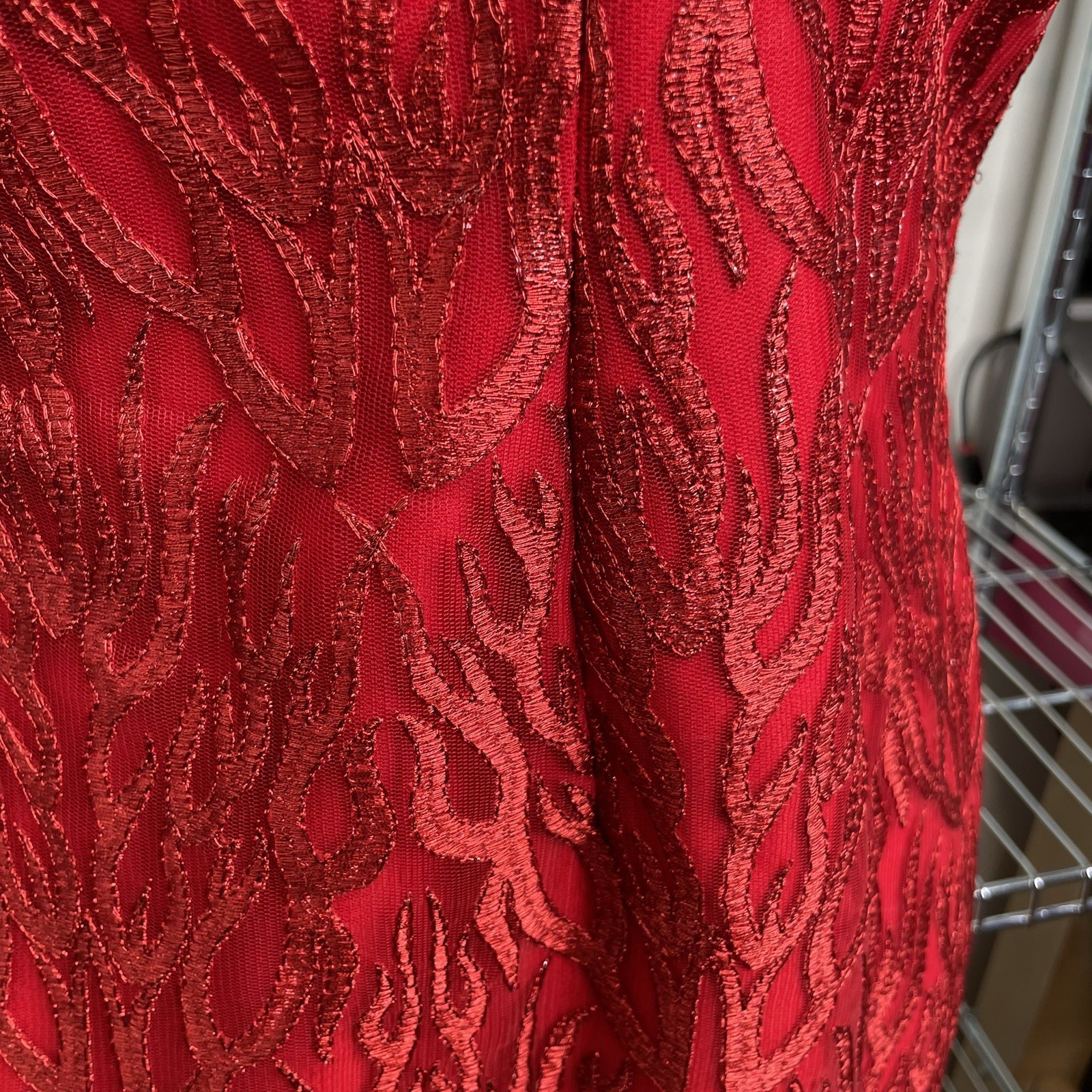 Ana Maria Mariano Red Evening Gown Est. Size 2 Bodycon Statement Va Va Voom