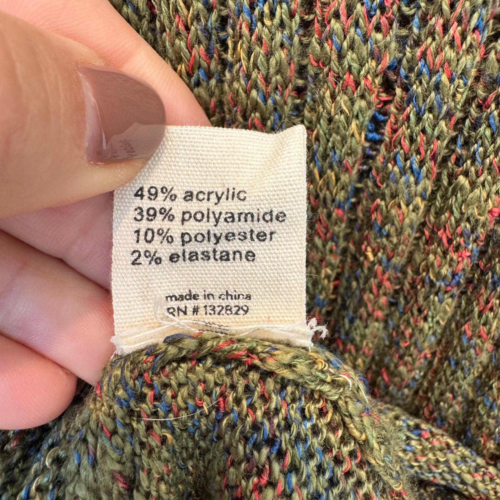 Revolve All The Ways Olivia Button Cardigan Knit Sweater Dress Olive Multi -Med