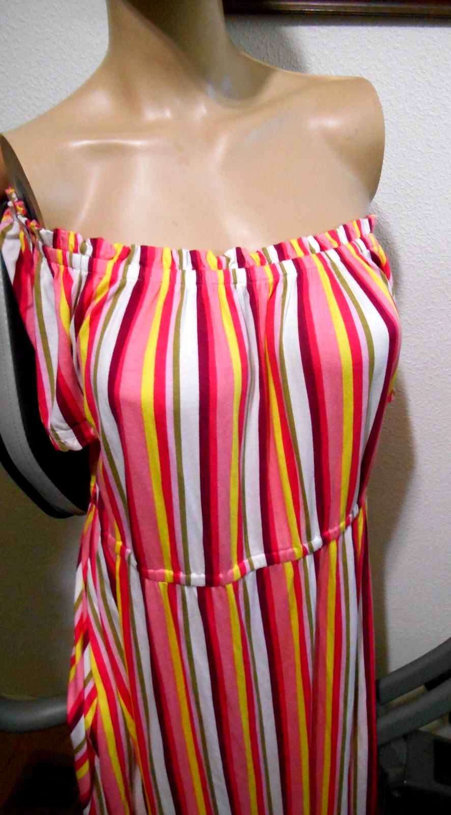 Lane Bryant Women’s Convertible Off The Shoulder Midi Striped Dress Size18/20