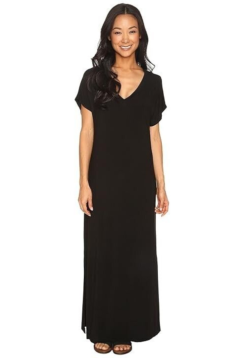 Hard Tail L60252 Womens Black Siro Jersey Every Day Tee Maxi Dress Size XS