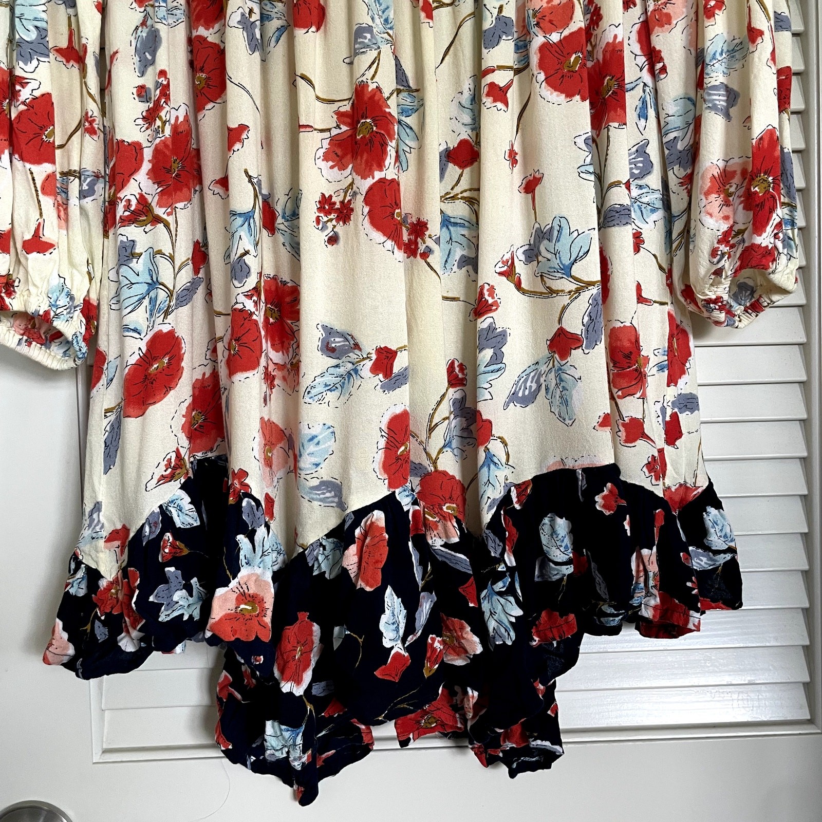 Patrons of Peace Patchwork Floral Babydoll Dress XS Americana Boho Summer 4th