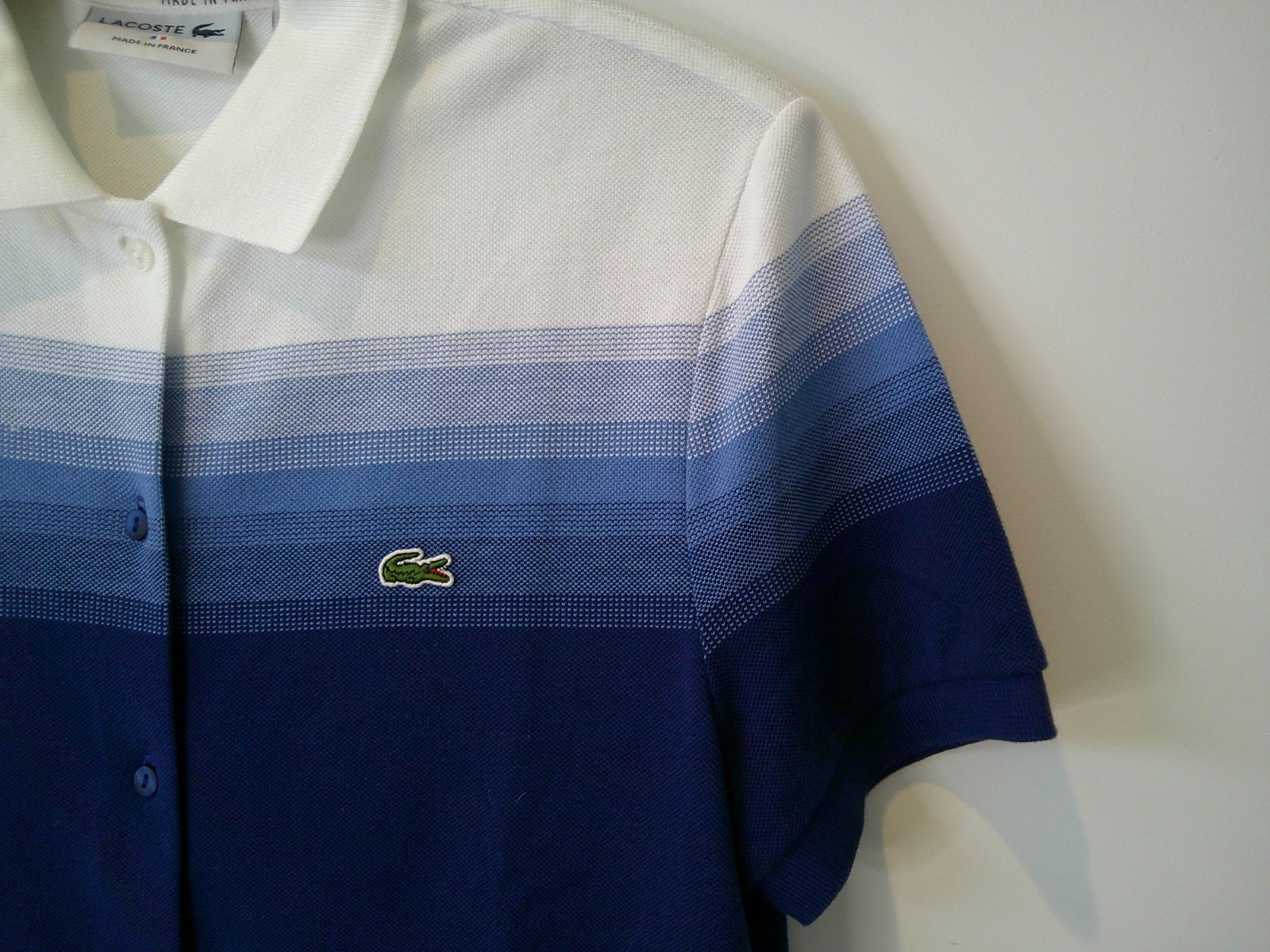 NWOT Lacoste Cotton Caviar Piqué Straight Fit Dress Made in France US 6 S 38