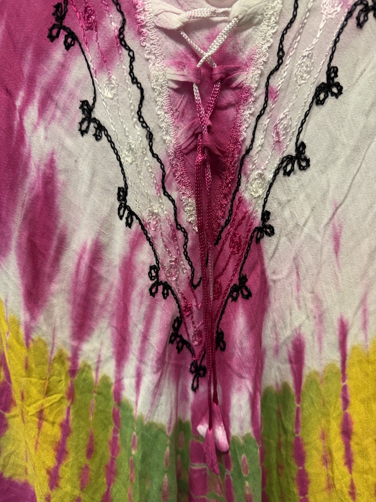 Exist Womens Summer Sun Dress Tie Dye Beach Boho Hippie Festival One Size