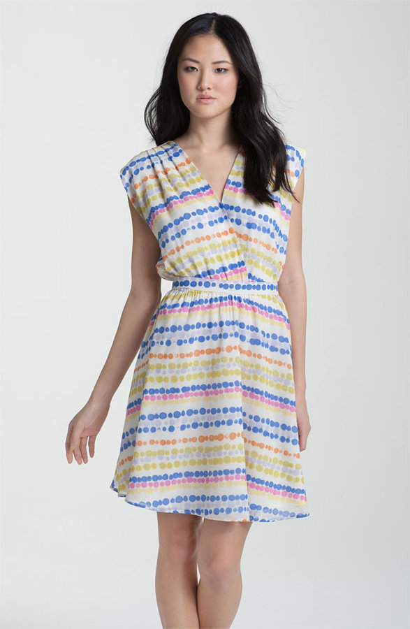Presley Skye Lightweight Surplice Dot Dress (size PL)
