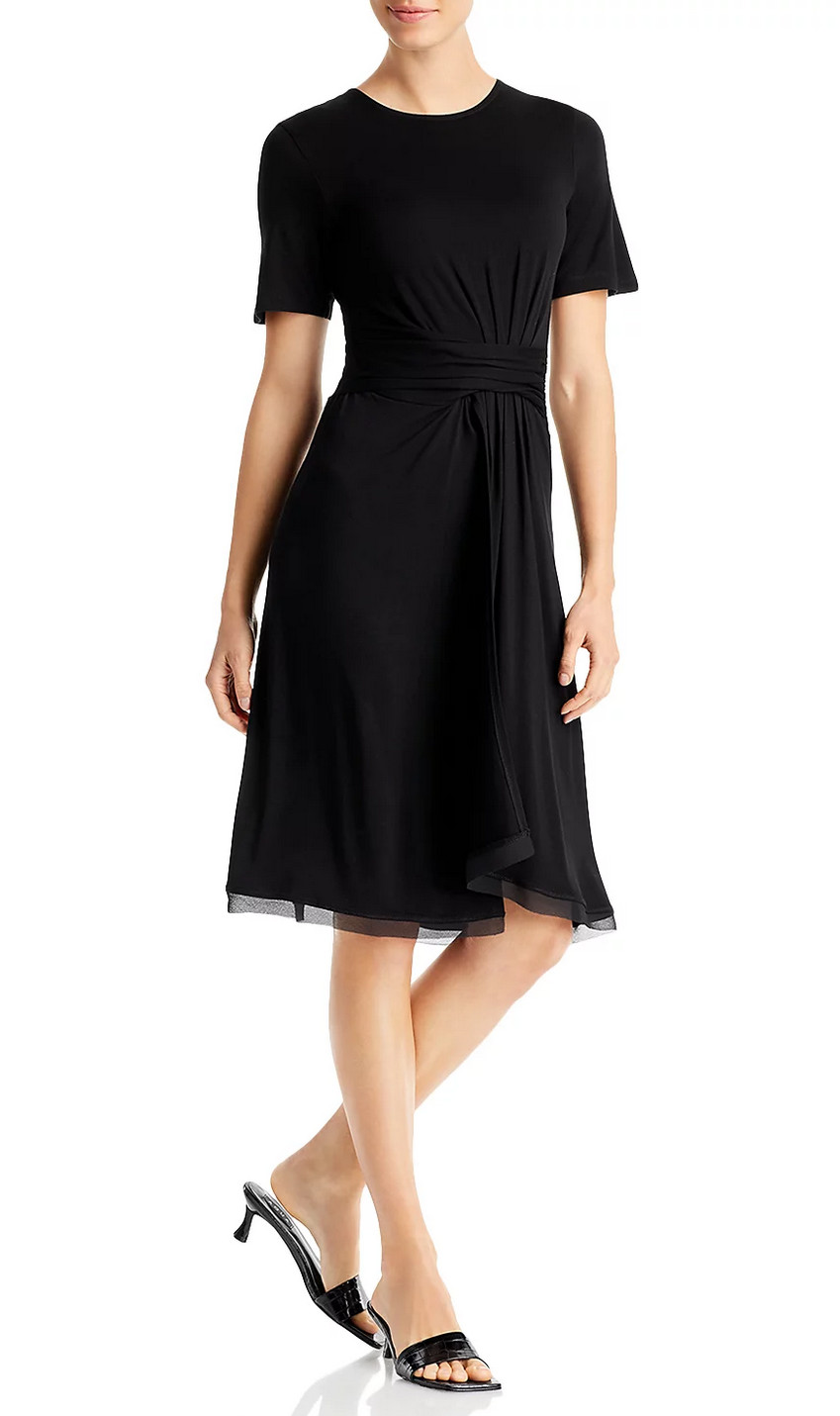 Kobi Halperin Women Michaela Ruched Waist Dress Black Size L