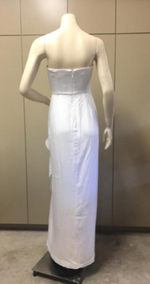 $368 BCBG WHITE “ILA” STRAP/STRAPLESS LONG MAXI DRESS (no accessories) NWT 08