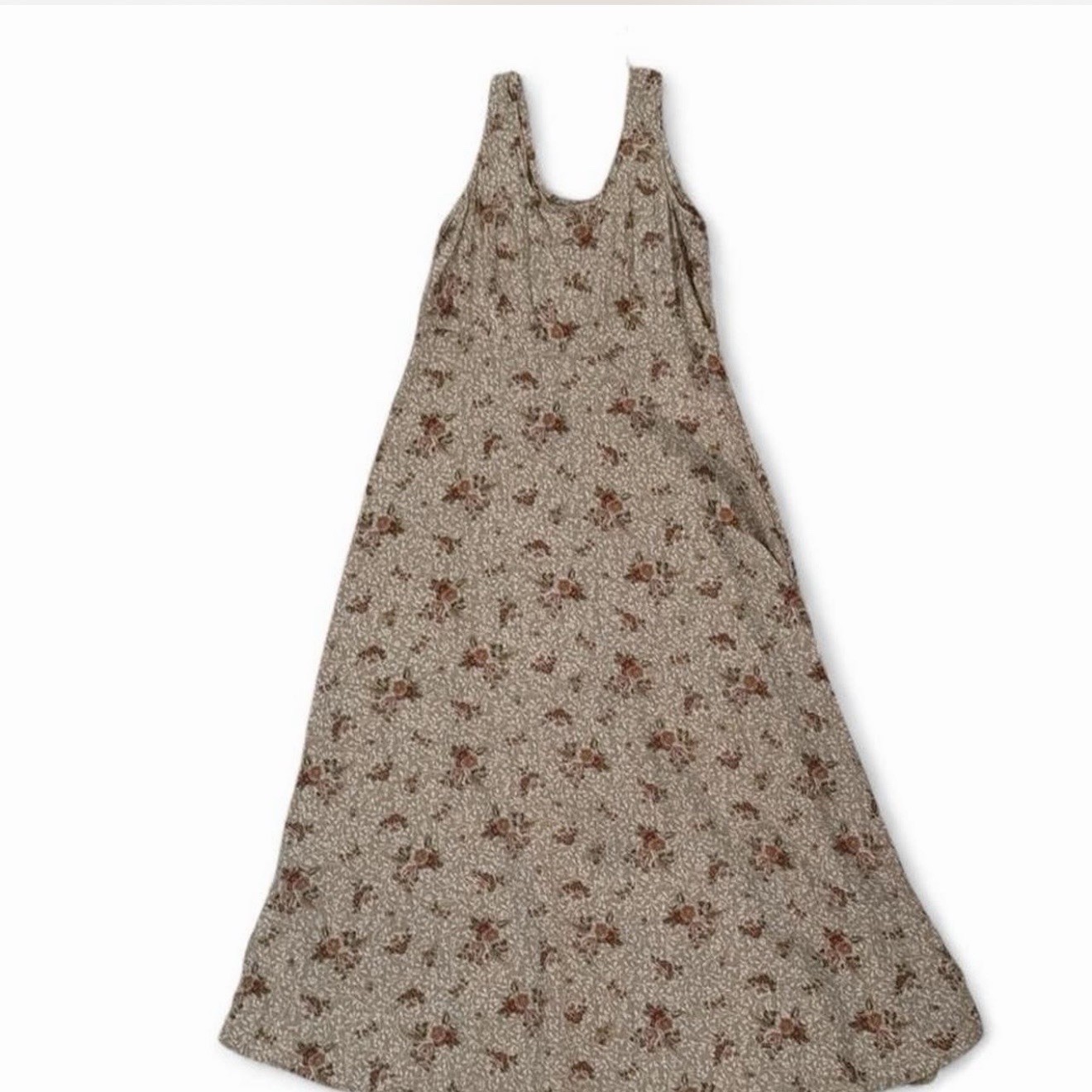 Rabbit Rabbit Rabbit Designs Floral Scoop Neck Strappy Maxi Rayon Dress 4M