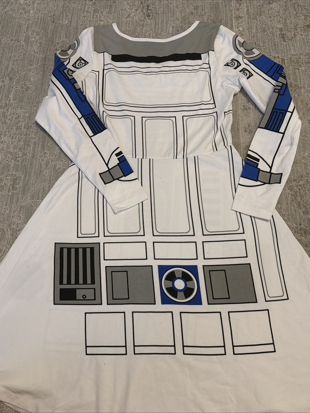 Star Wars Mighty Fine Mad Engine Women’s Skater Dress R2D2 Size Small Cosplay
