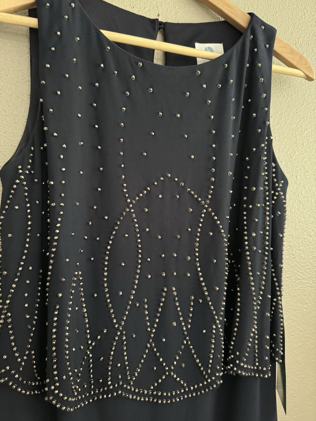 Stenay Beaded Lined Cocktail Dress Poly Spandex Size 10 New With Tags #13852