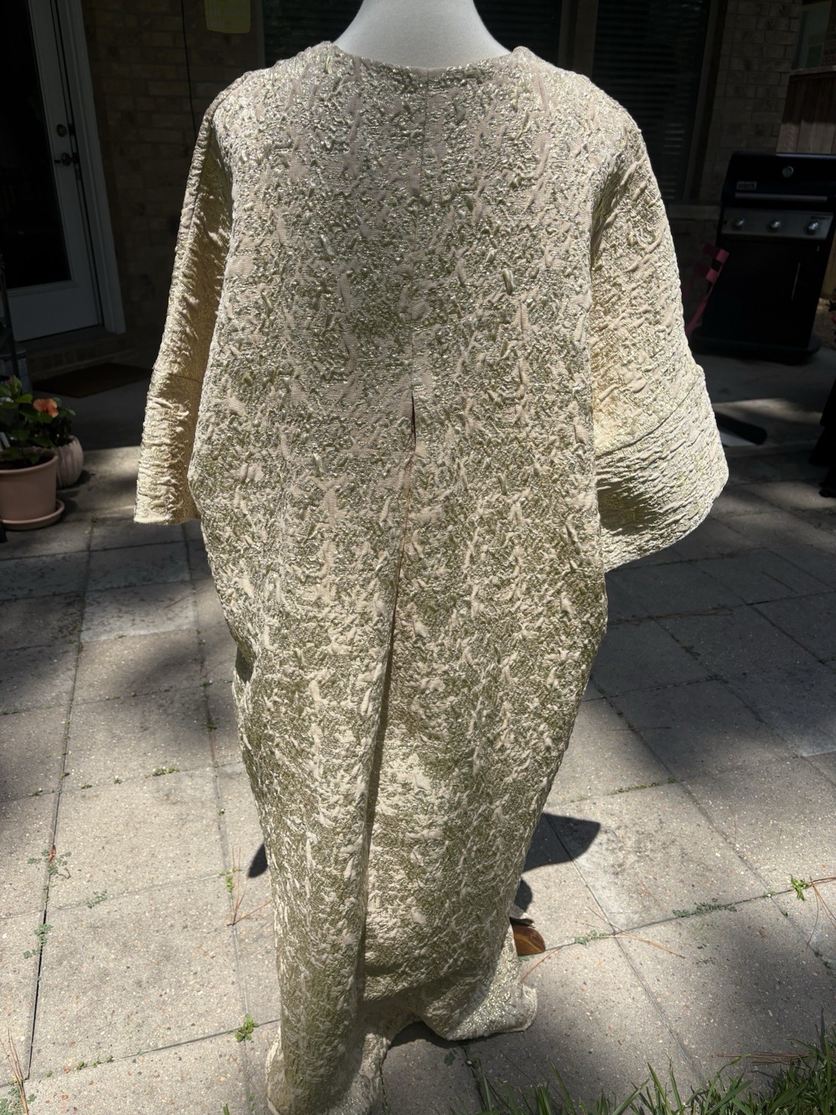 H&M Brocade Maxi Kaftan in gold – Size Medium/Large