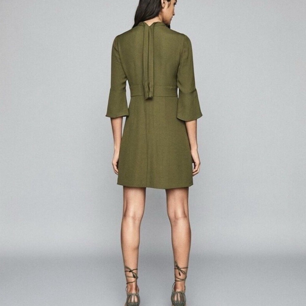 NWT Reiss Cora Shift Dress in Khaki, Size 10