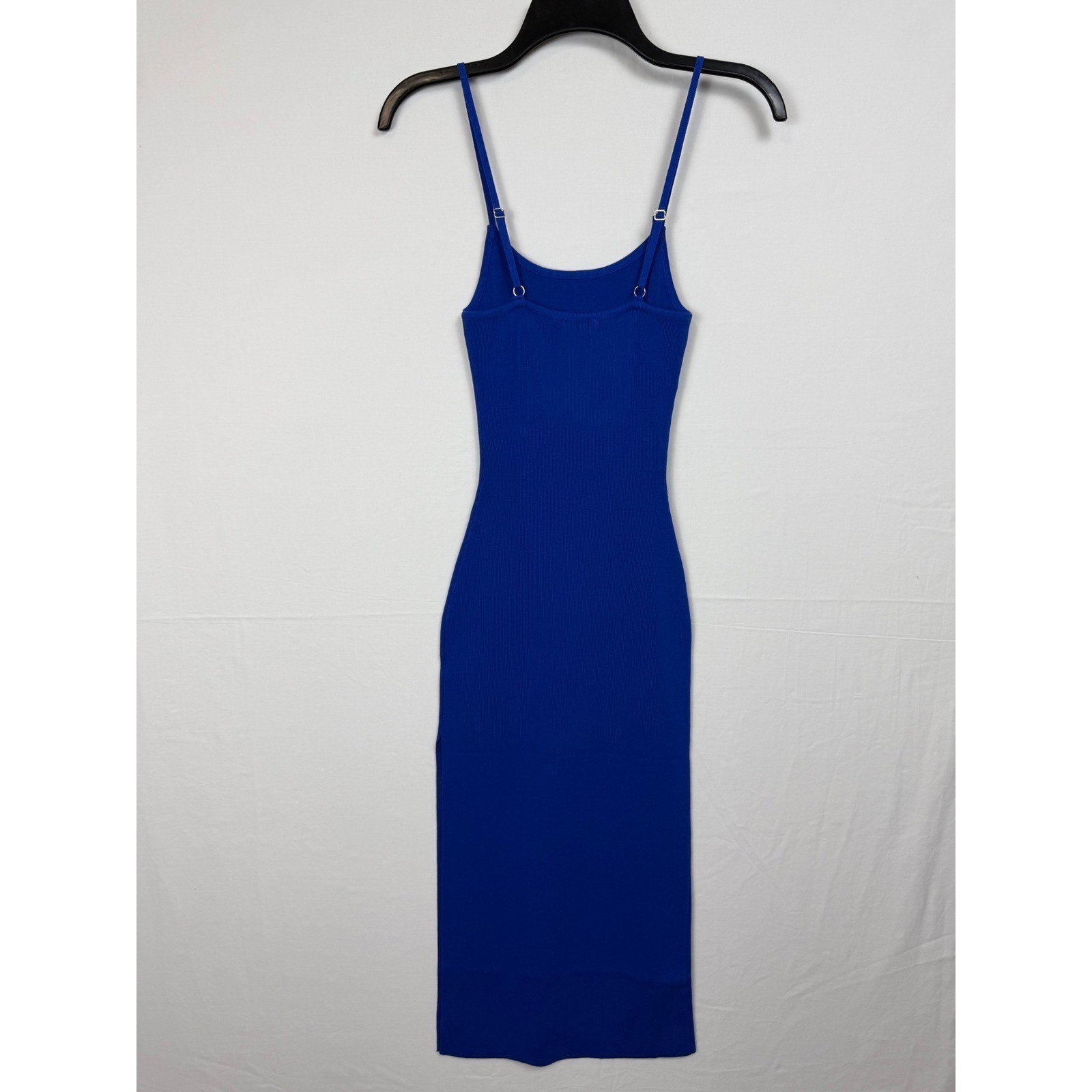 Hera Collection NWT Ribbed Bodycon Midi Women’s D Size S Royal Blue Side Slit