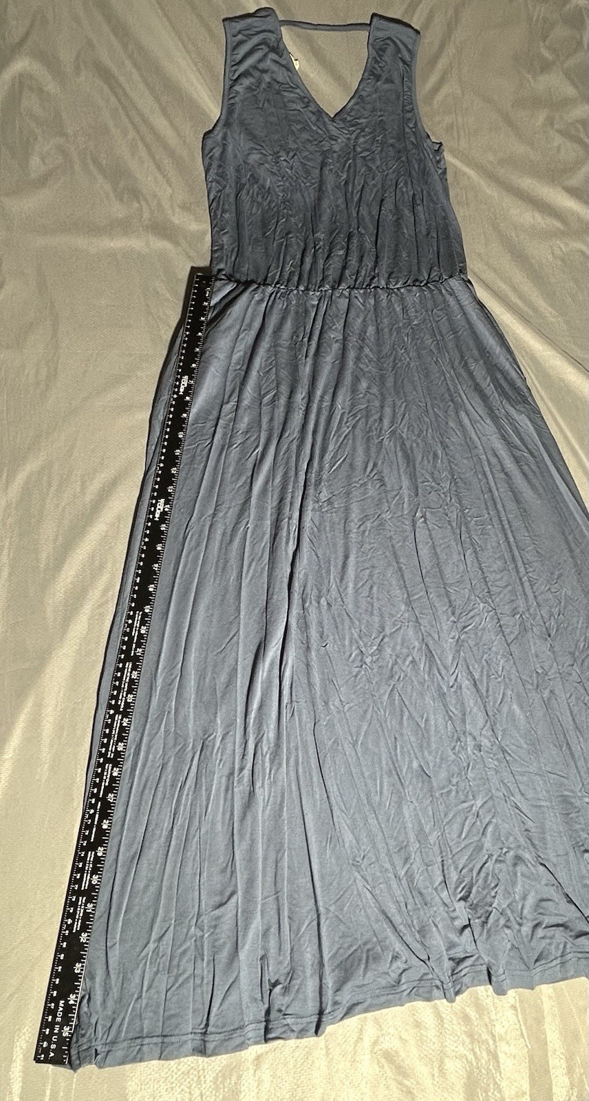 Maxi Dress with Pockets Indigo Thread Co. Sleeveless Solid Blue Size XL