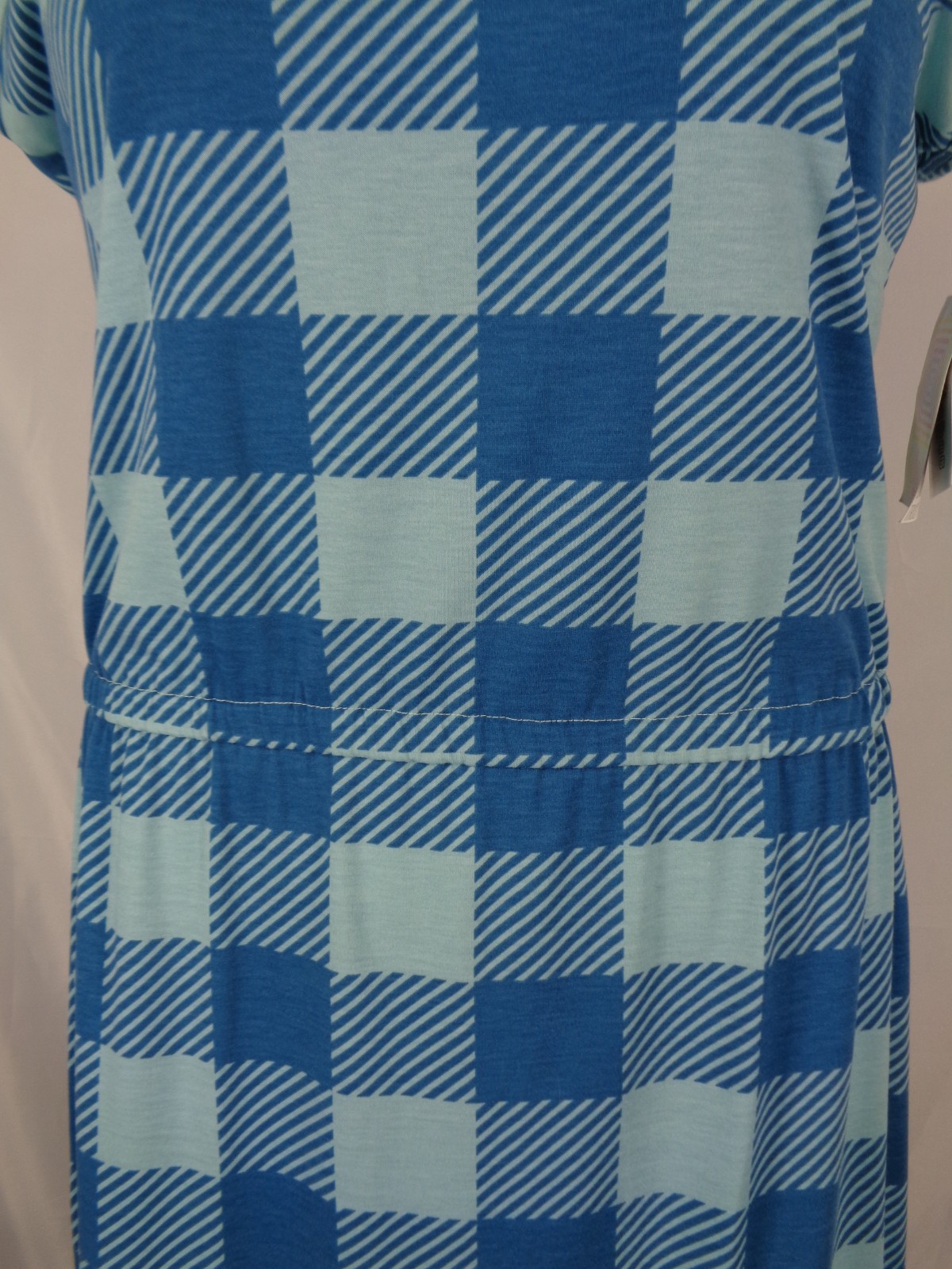 LuLaRoe Blue Plaid Check Summer Tank Dress Size Large New