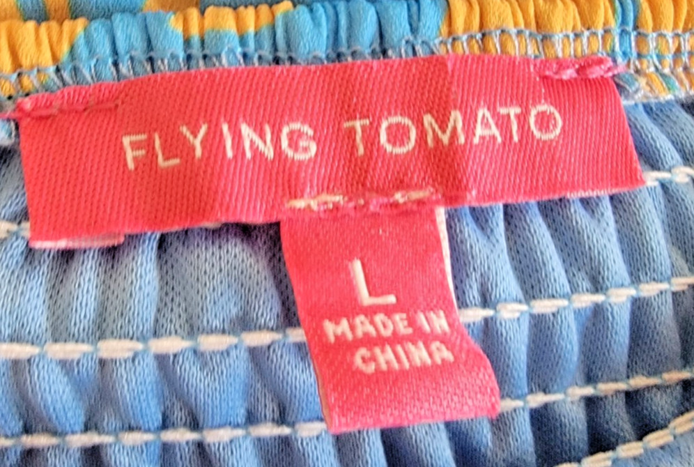 FLYING TOMATO Back To The Start Women’s Large Strapless Hawaiian Summer Dress
