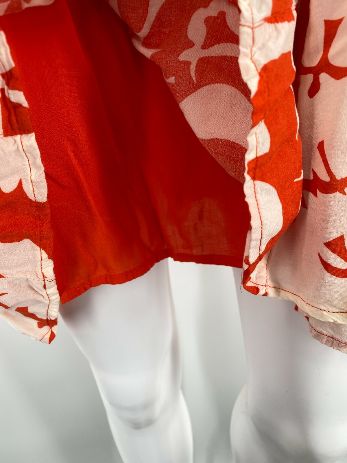 Maeve Anthropolgie Indiga Swing Short Dress Short Sleeves Orange White Dove XSm