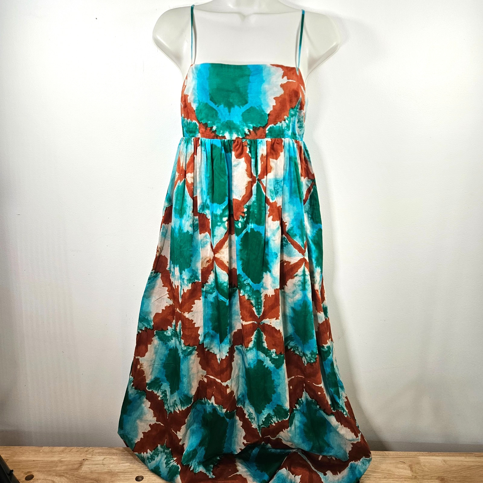 Rails Lucille Maxi Dress Size S Small Kaleidoscope Red Blue Green White