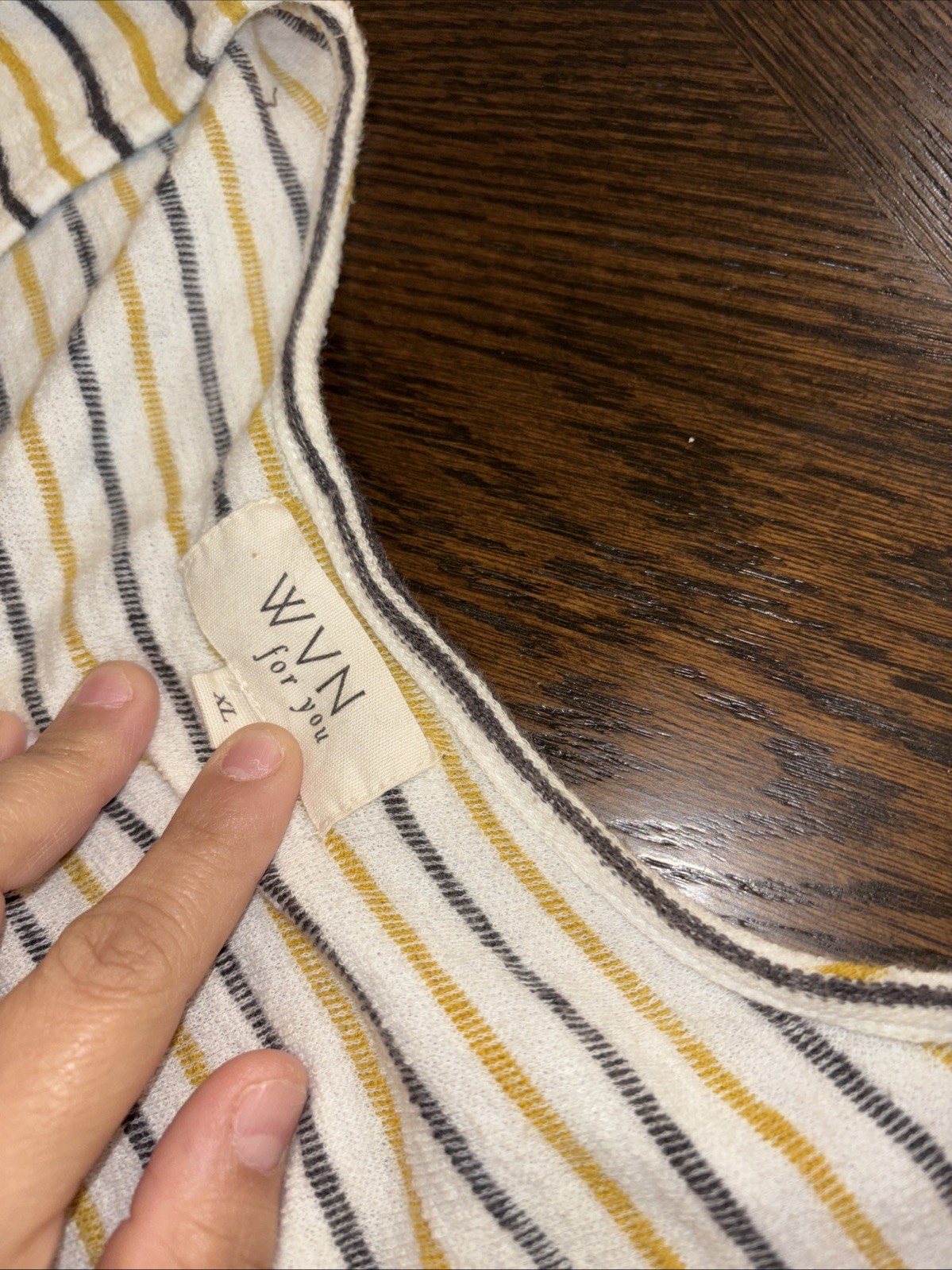 WVN For You Organic Cotton Pullover Dress X-Large Womens Shirt Sleeve Striped