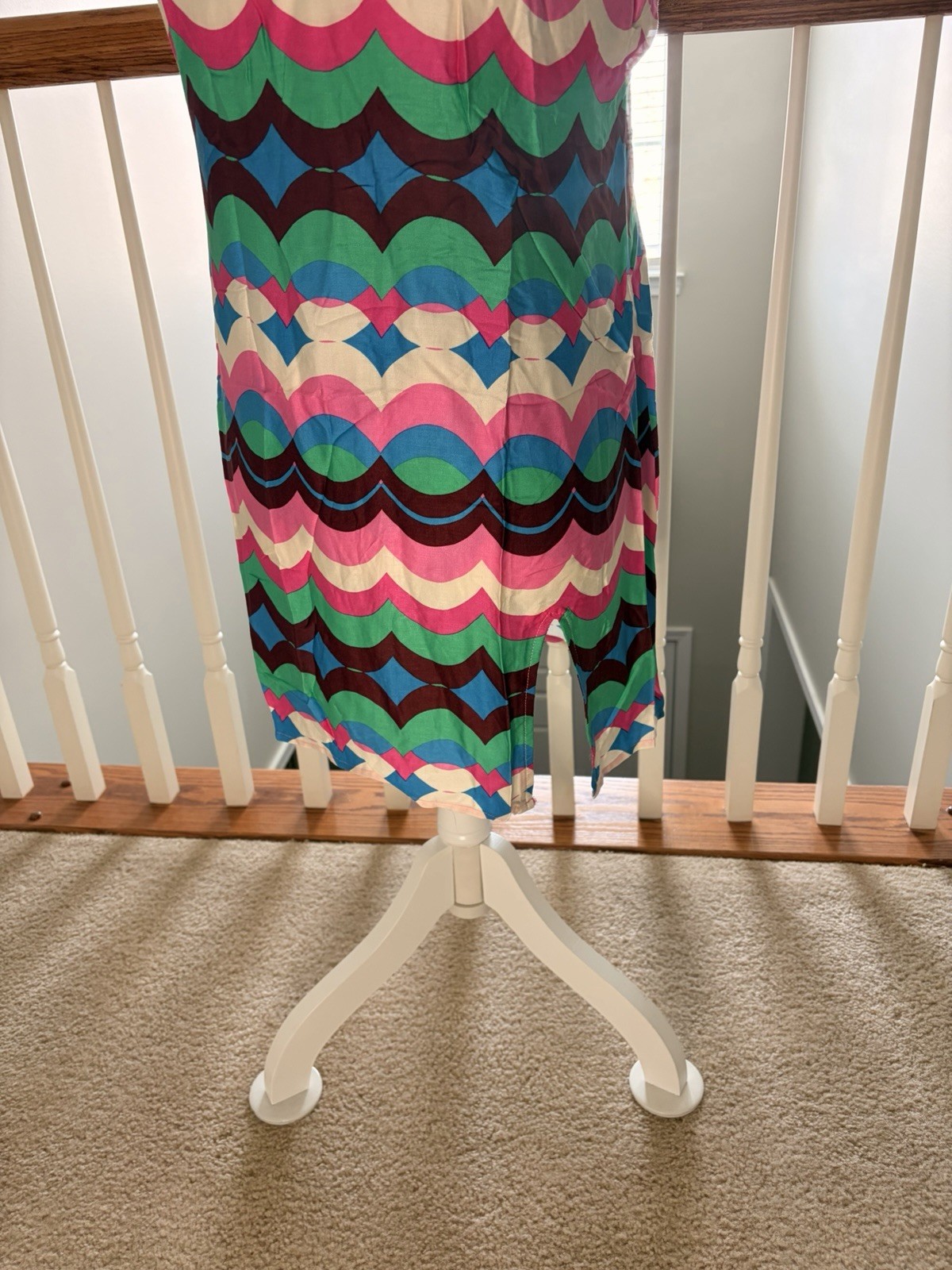 Olivaceous Womens Multicolor Geometric Sleeveless Mini Tank Dress Size Large NWT