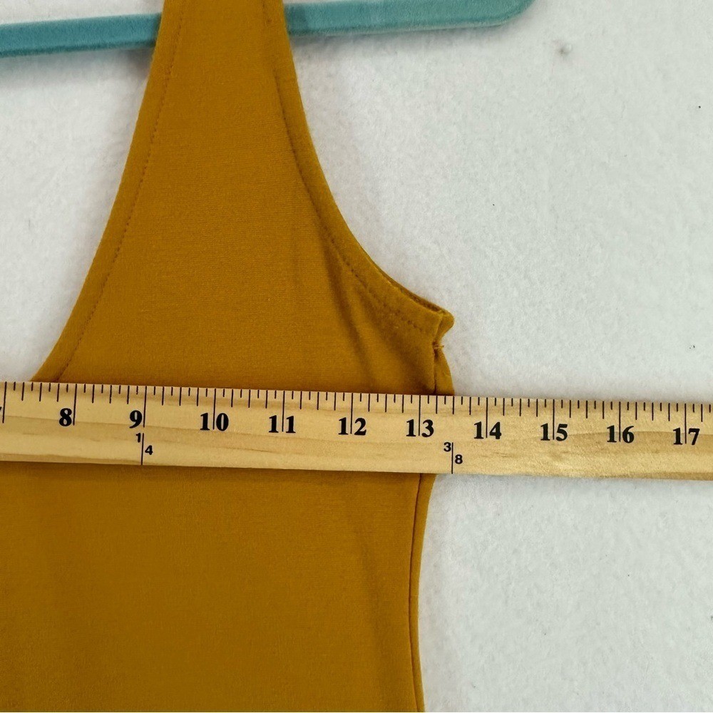 Forever 21 BodyCon Sleeveless N Veck Midi Dress Small Yellow