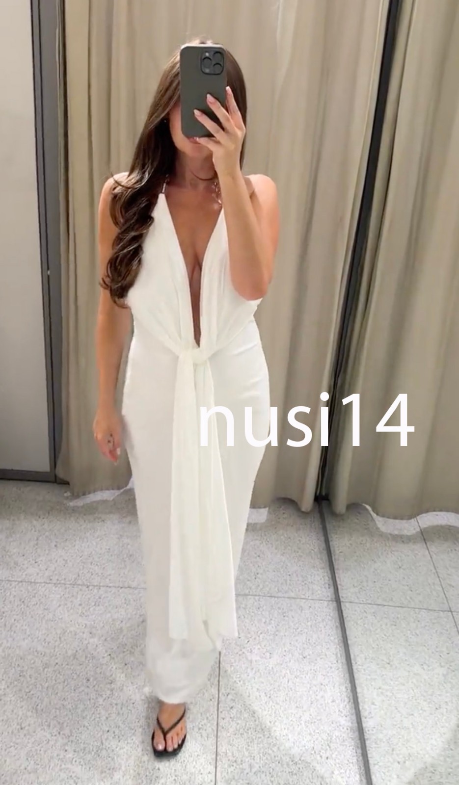 ZARA NEW WOMAN BEADED HALTER MAXI DRESS WHITE XS-XXL 4772/393/250