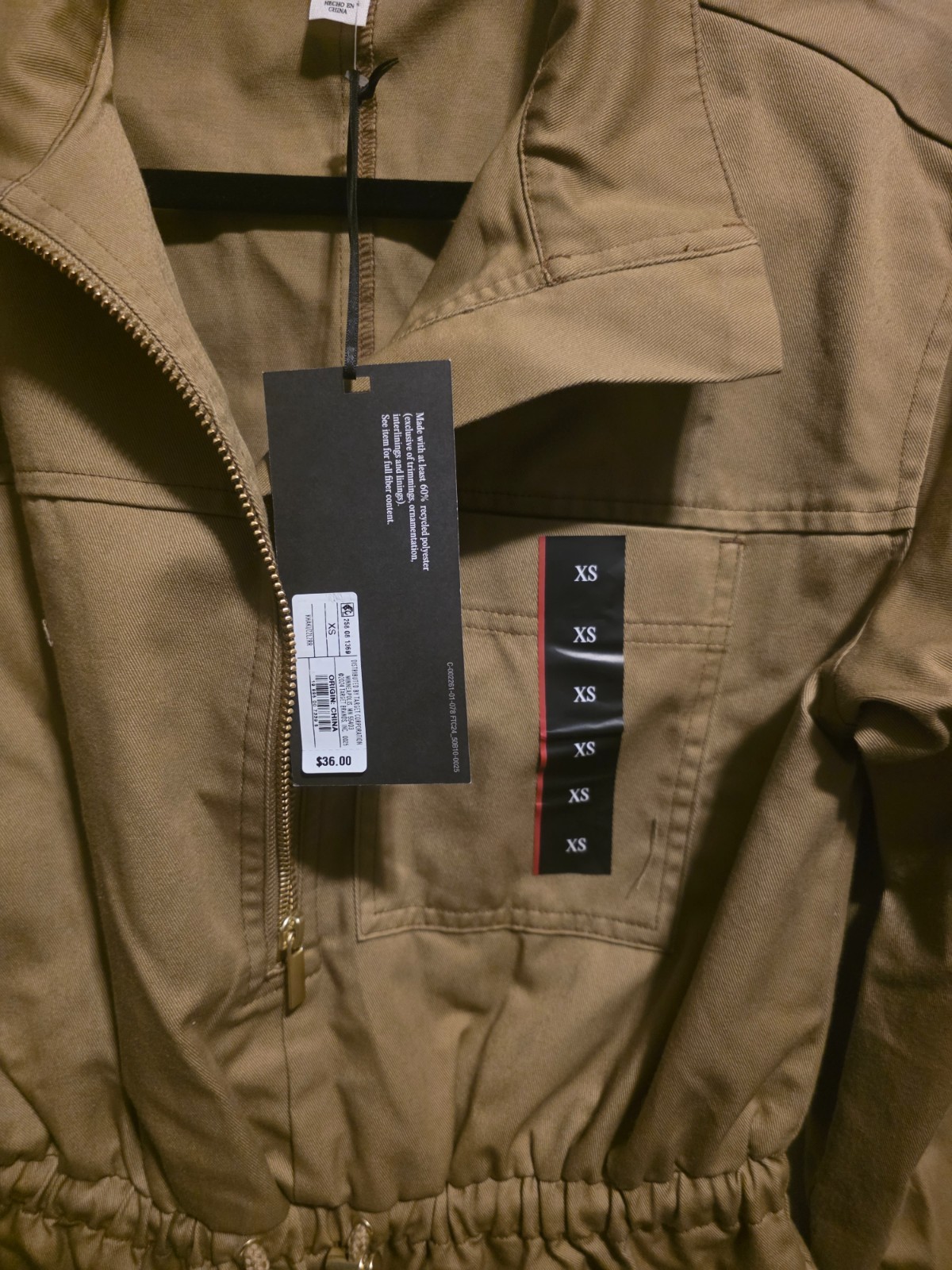 Long Sleeve Utility Mini Dress – Future Collective Khaki X-Small NWT