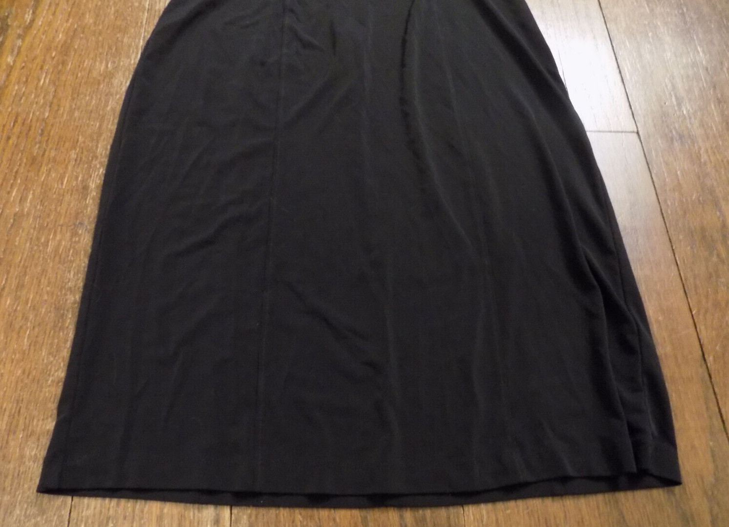 Carole Little Dress Black Ruffle Cap Sleeves Empire Waist Soft stretch fabric 4