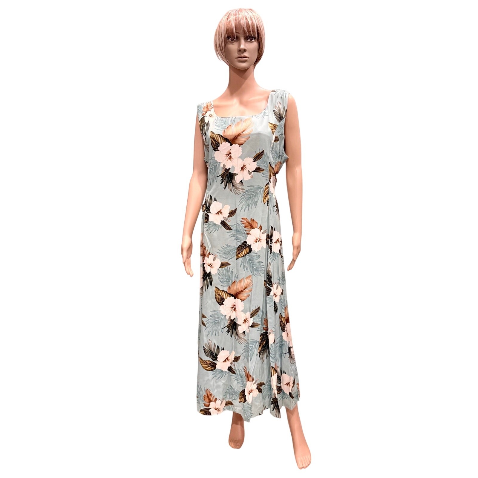 NWT Hilo Hattie Paradise Bay Sylvia Hawaiian Maxi Dress 2XL Made in Hawaii