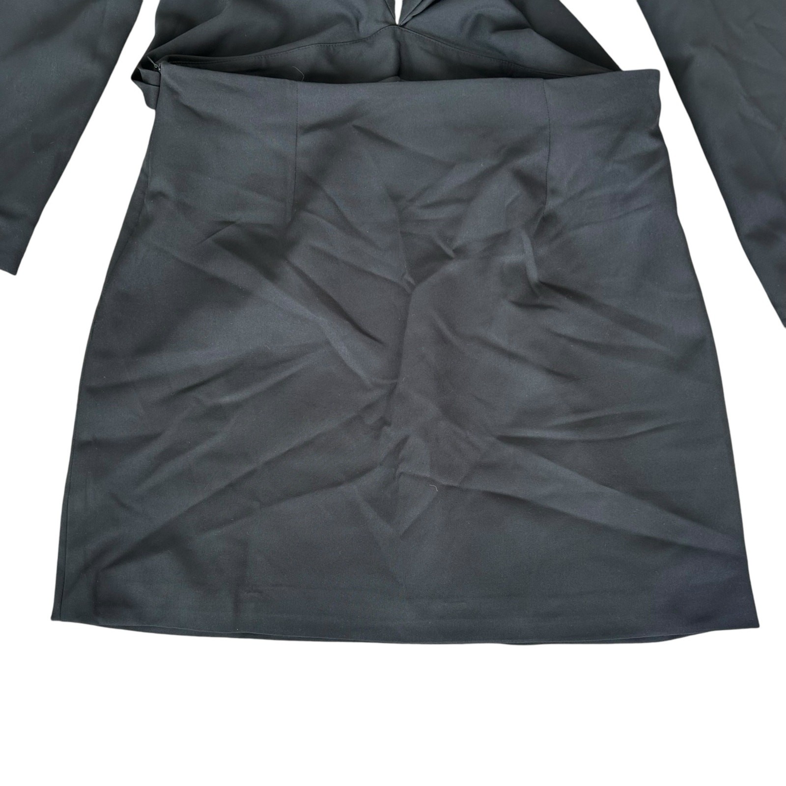 Extro & Vert Black Twist Front Blazer Skirt Dress Sz 12