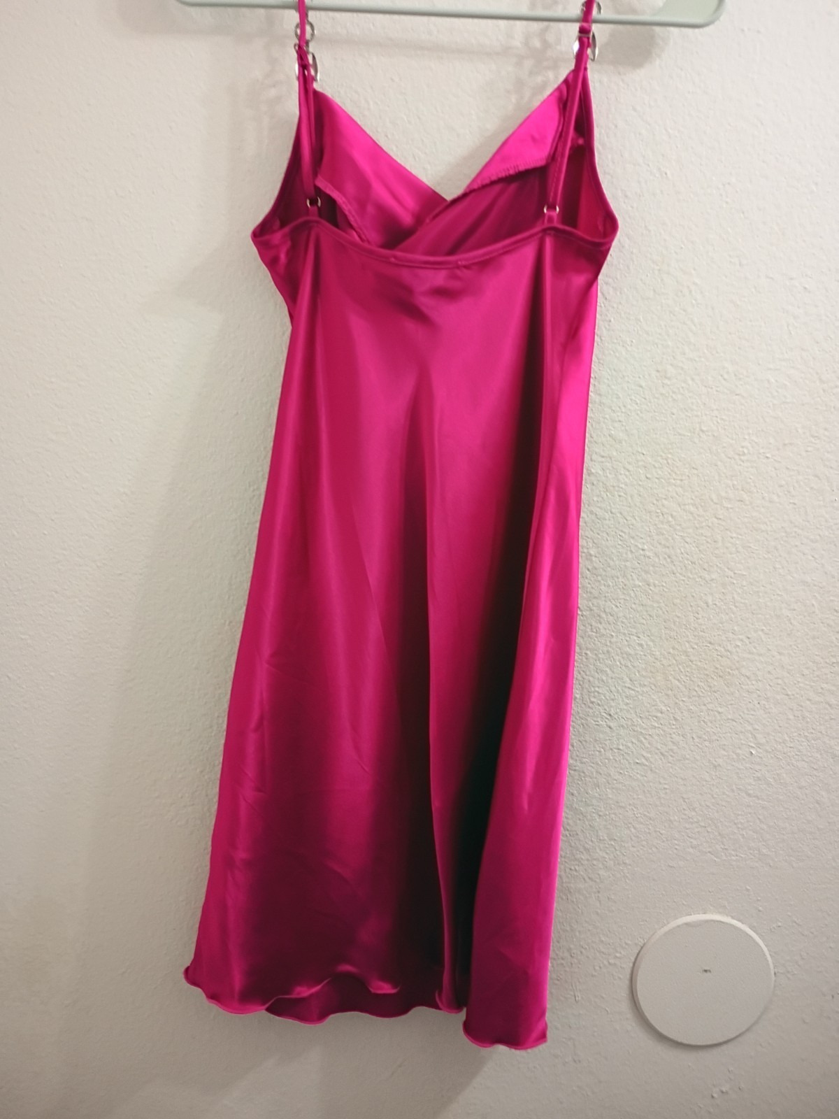 Fuchsia Satin’ Slip Dress💕