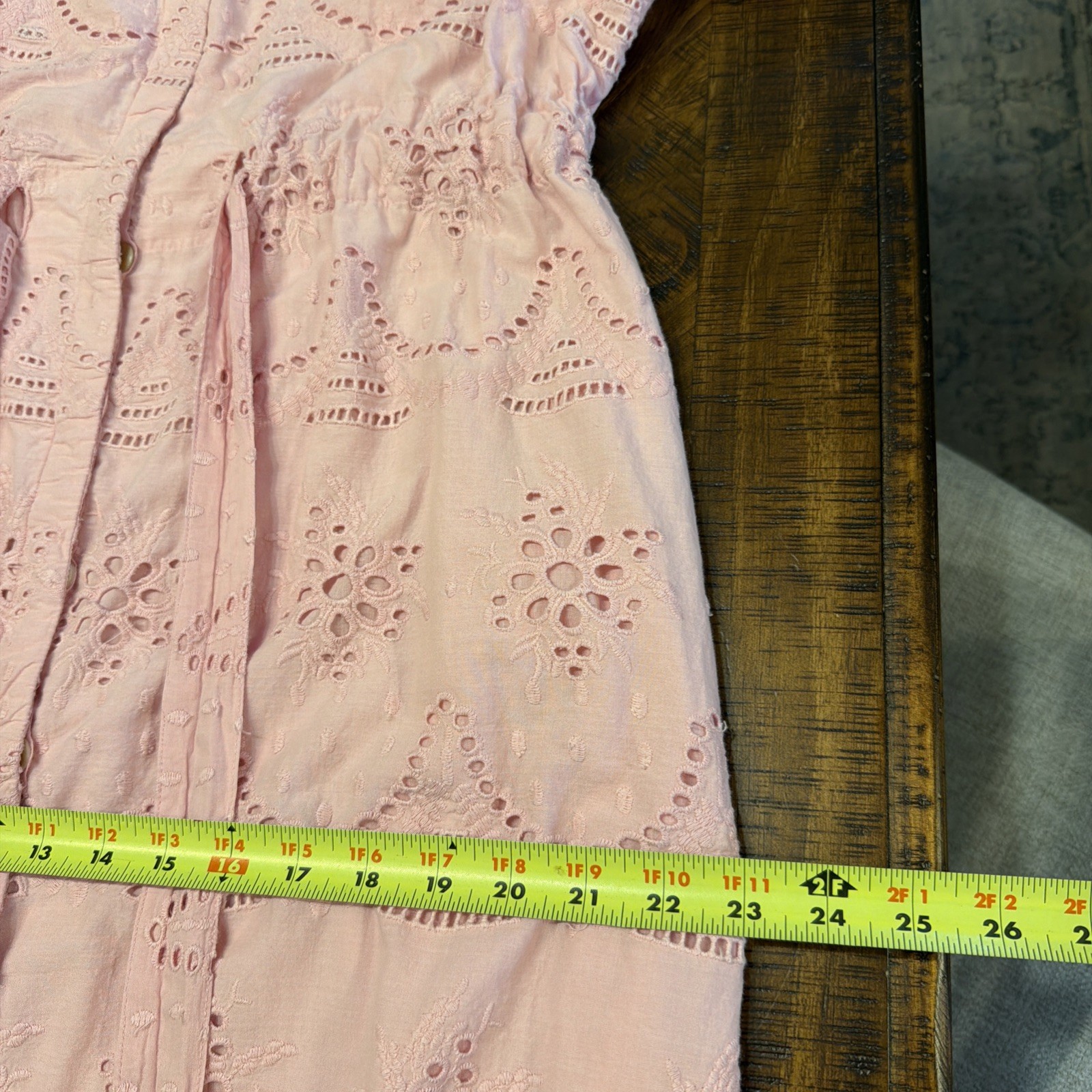 Holly Shae Design Button Front Maxi Dress Kaftan Sz L/XL Pink Islet Coastal