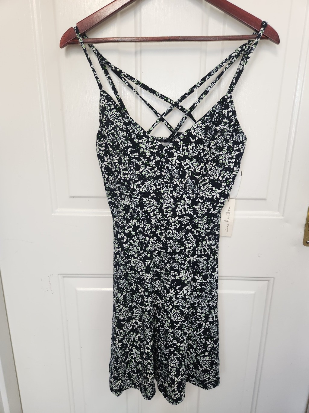 Nine Britton Mini Dress Size M Black White Floral