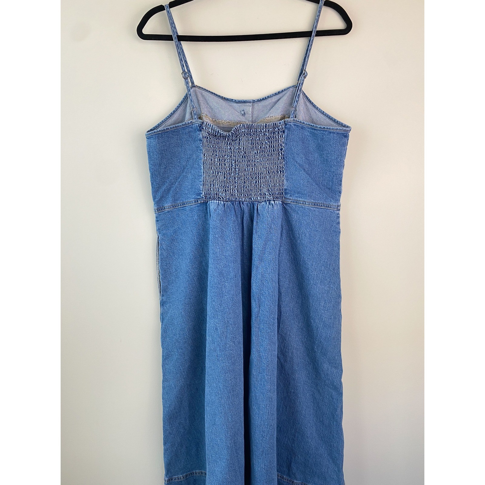 NWT Universal Thread Denim Button Front Mini Dress 10 Blue Cottagecore Western