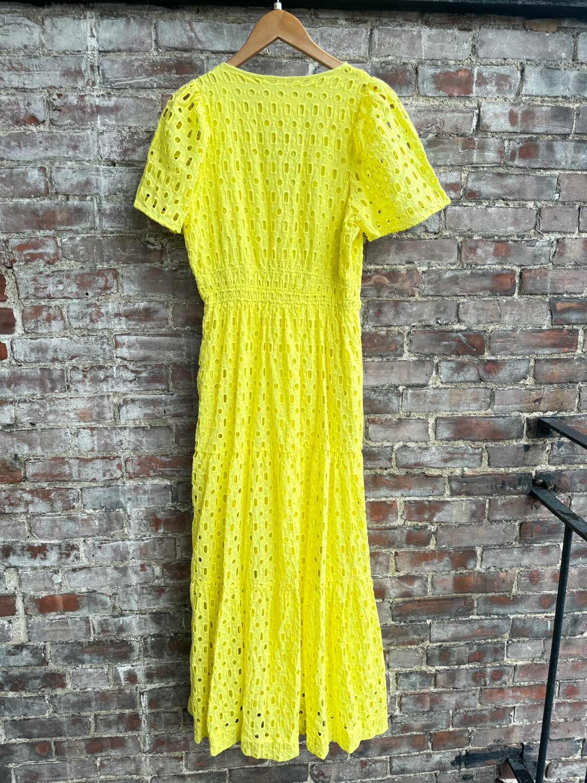 NWT Anthropologie Somerset Maxi Dress Eyelet Brown White Blue Yellow Pink