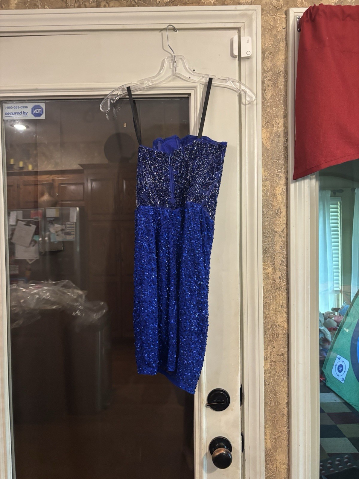 Blue Beaded Primavera Worn Once Bodycon Short Homecoming Dress Size 0 MPN 4439