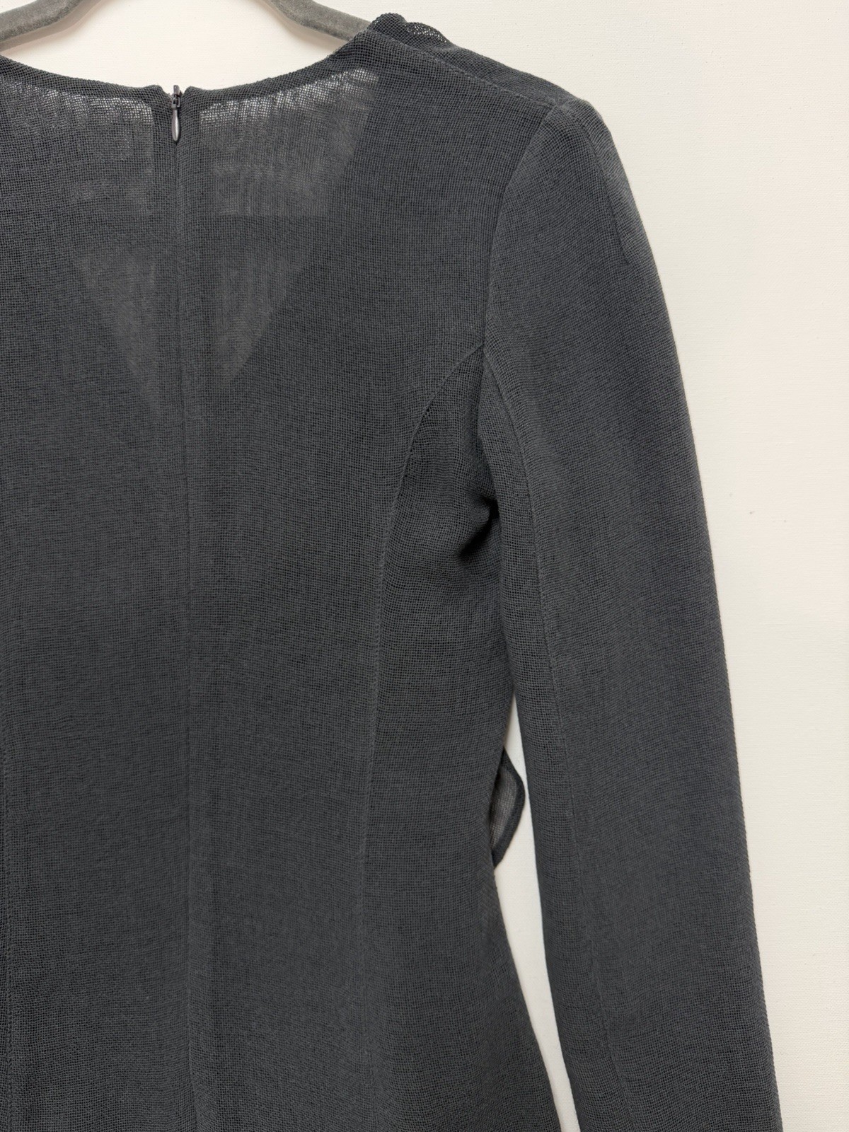 Jacquemus Le Souk Mini Dress Women’s Size 34 Charcoal Gray Polyester Wool Blend