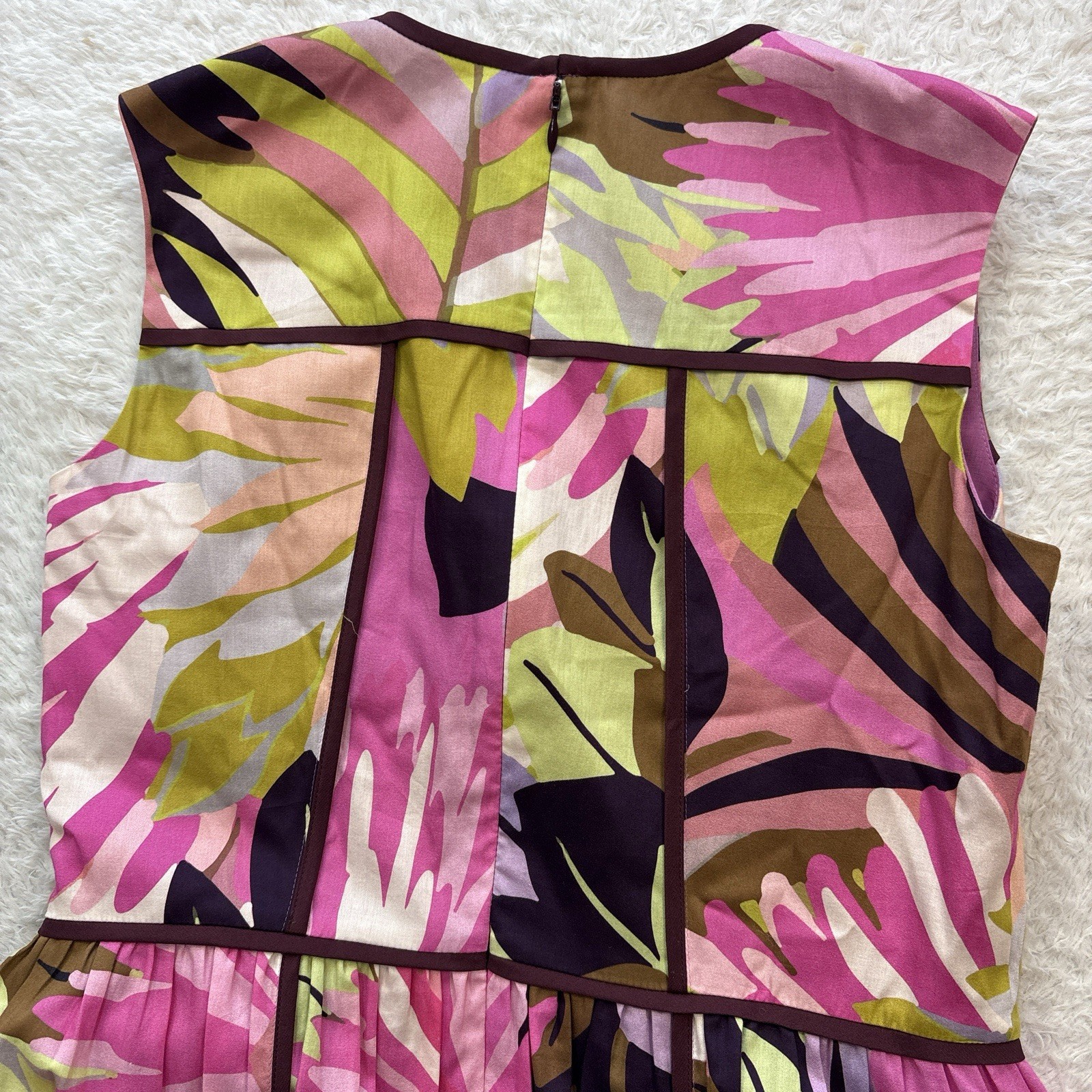 ANAYI Graphical Floral Print Flared Dress 23SS Size38 JAPAN